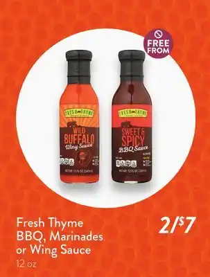 Fresh Thyme Fresh Thyme BBQ, Marinades or Wing Sauce offer