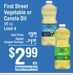 Smart & Final First Street Vegetable or Canola Oil offer