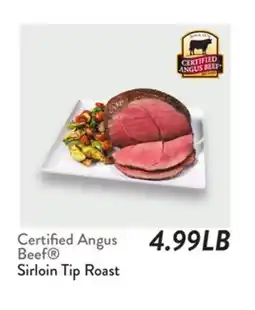 Fresh Thyme Certified Angus Beef Sirloin Tip Roast offer