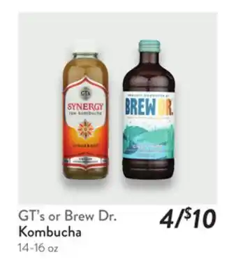 Fresh Thyme GT's or Brew Dr. Kombucha offer