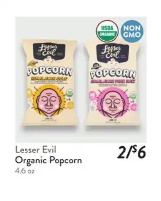 Fresh Thyme Lesser Evil Organic Popcorn offer