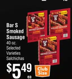 Smart & Final Bar S Smoked Sausage offer