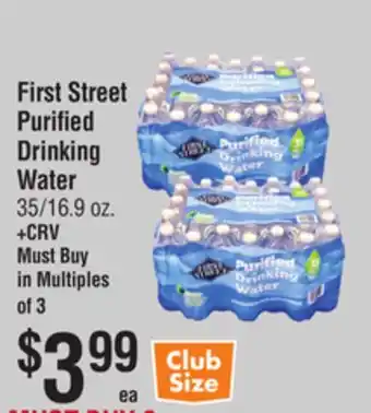 Smart & Final First Street Purified Drinking Water offer