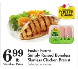 Pavilions Foster Farms Simply Raised Boneless Skinless Chicken Breast offer