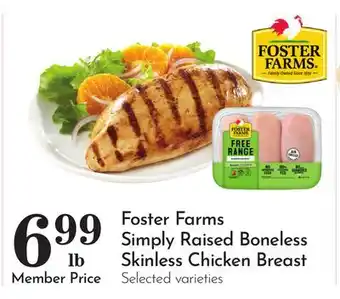 Pavilions Foster Farms Simply Raised Boneless Skinless Chicken Breast offer