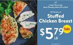 Fresh Thyme Stuffed Chicken Breast offer