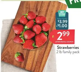 Fresh Thyme Strawberries offer