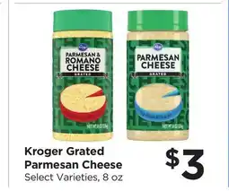 Food 4 Less Kroger Grated Parmesan Cheese offer