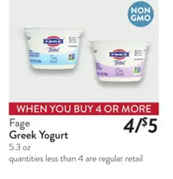 Fresh Thyme Fage Greek Yogurt offer