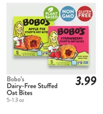 Fresh Thyme Bobo's Dairy-Free Stuffed Oat Bites offer