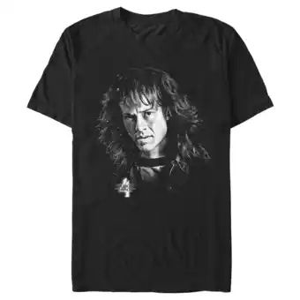 Walmart Men's Stranger Things Eddie Munson Black and White Graphic T-Shirt offer