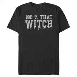 Walmart Men's Lost Gods Halloween 100% That Witch Graphic Tee Black Medium offer