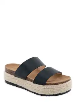 Walmart Alexis Bendel Women's Low Heel Espadrille Platform Footbed Sandals, Sizes 6-10 offer