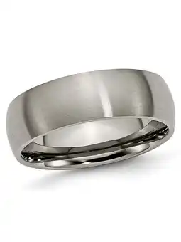 Walmart Mens Chisel 7mm Comfort Fit Brushed Titanium Wedding Band Ring offer