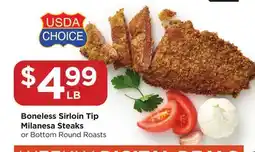 Food 4 Less Boneless Sirloin Tip Milanesa Steaks offer