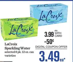 Mariano's LaCroix Sparkling Water offer