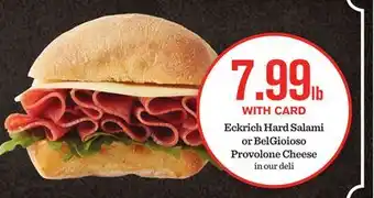 Mariano's Eckrich Hard Salami or BelGioioso Provolone Cheese offer