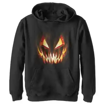 Walmart Boy's Lost Gods Evil Pumpkin Face Pull Over Hoodie Black Medium offer