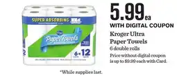 Mariano's Kroger Ultra Paper Towels offer