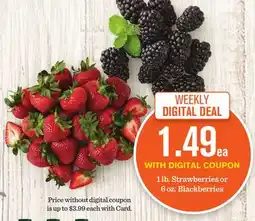 Mariano's 1 lb. Strawberries or 6 oz. Blackberries offer