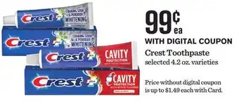 Mariano's Crest Toothpaste offer