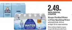 Mariano's Kroger Purified Water or Polar Sparkling Water offer