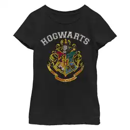 Walmart Girl's Harry Potter Vintage Hogwarts Crest White Graphic T-Shirt offer