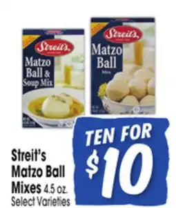 Jewel-Osco Streit's Matzo Ball Mixes offer