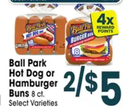 Jewel-Osco Ball Park Hot Dog or Hamburger Buns offer