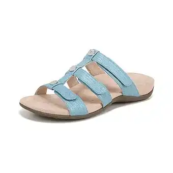 Walmart Vionic Amber Slide Sandals - Women's, Captains Blue 8.5 M offer