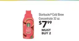 Jewel-Osco Starbucks Cold Brew Concentrate offer