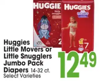 Jewel-Osco Huggies Little Movers or Little Snugglers Jumbo Pack Diapers offer