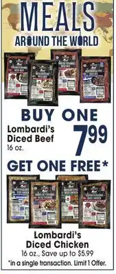 Jewel-Osco Lombardi's Diced Beef offer