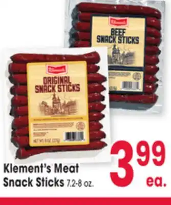 Jewel-Osco Klement's Meat Snack Sticks offer