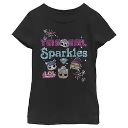 Walmart Girl's L.O.L Surprise This Girl Sparkles Graphic Tee Black X Small offer