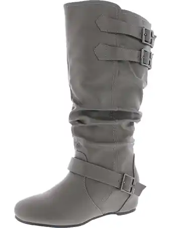 Walmart Journee Collection Womens Tiffany Faux Leather Extra Wide Calf Mid-Calf Boots offer