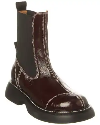 Walmart GANNI Everyday Mid Chelsea Boot, 36, Burgundy offer