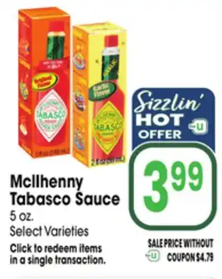 Jewel-Osco MclIhenny Tabasco Sauce offer