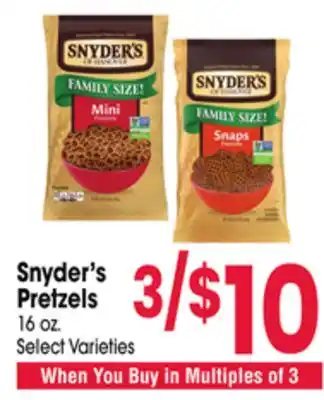 Jewel-Osco Snyder's Pretzels offer