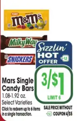 Jewel-Osco Mars Single Candy Bars offer