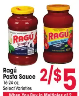 Jewel-Osco Ragú Pasta Sauce offer