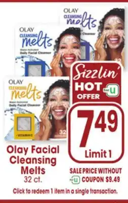 Jewel-Osco Olay Facial Cleansing Melts offer