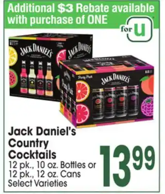 Jewel-Osco Jack Daniel's Country Cocktails offer