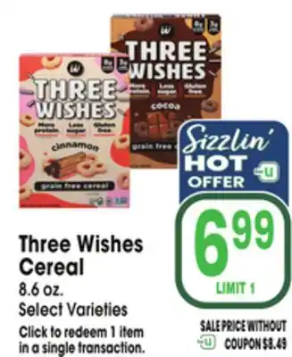 Jewel-Osco Three Wishes Cereal offer