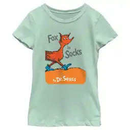 Walmart Girl's Dr. Seuss Fox in Socks Book Cover Graphic T-Shirt offer