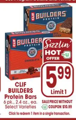 Jewel-Osco CLIF BUILDERS Protein Bars offer