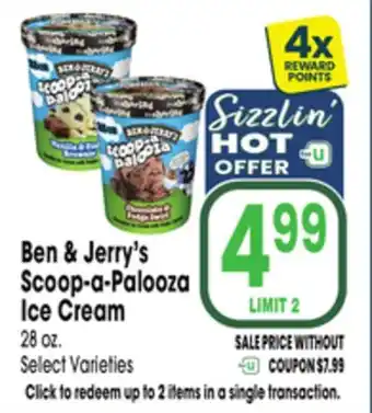 Jewel-Osco Ben & Jerry's Scoop-a-Palooza Ice Cream offer