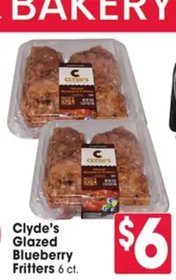 Jewel-Osco Clyde's Glazed Blueberry Fritters offer