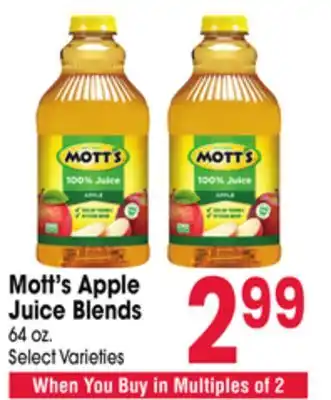 Jewel-Osco Mott's Apple Juice Blends offer