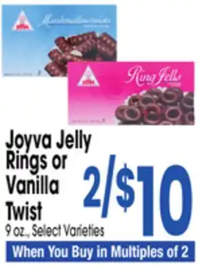 Jewel-Osco Joyva Jelly Rings or Vanilla Twist offer